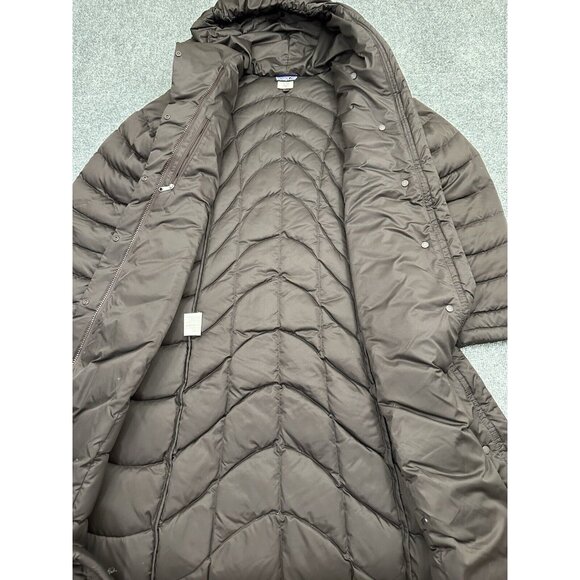 PATAGONIA Jacket Women’s Downtown Loft Parka Goose Down Puffer Hood Coat Brown S - Picture 3 of 10